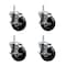 Service Caster 4 Inch Phenolic Wheel Swivel 58 Inch Threaded Stem Caster Set with Brake SCC SCC-TS20S414-PHS-TLB-58212-4 - alternate 1